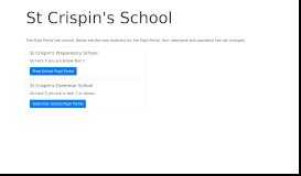 
							         St Crispin's School Pupil Portal								  
							    