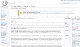 
							         St. Dominic College of Asia - Wikipedia								  
							    