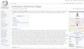 
							         St Dominic's Sixth Form College - Wikipedia								  
							    