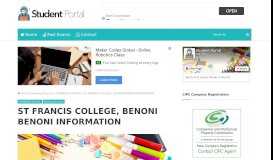 
							         ST FRANCIS COLLEGE, BENONI BENONI ... - Student Portal								  
							    