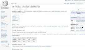 
							         St Francis College, Crestmead - Wikipedia								  
							    