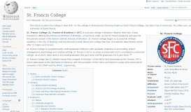 
							         St. Francis College - Wikipedia								  
							    