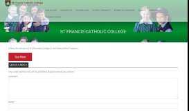 
							         St Francis - St Francis Catholic College								  
							    