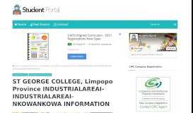 
							         ST GEORGE COLLEGE, Limpopo Province ... - Student Portal								  
							    