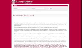 
							         St. George's University - Welcome to the Housing Portal								  
							    