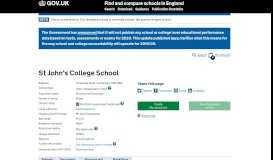 
							         St John's College School - GOV.UK - Find and compare schools in ...								  
							    