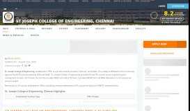 
							         St Joseph College of Engineering, Chennai Courses & Fees 2019-2020								  
							    