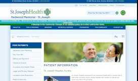 
							         St. Joseph Hospital for Patients - Humboldt County | For Patients								  
							    