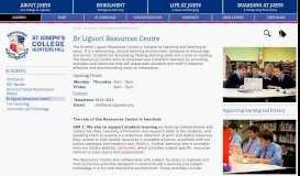 
							         St Joseph's College » Br Liguori Resources Centre								  
							    