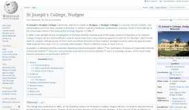 
							         St Joseph's College, Nudgee - Wikipedia								  
							    