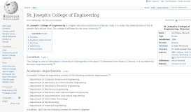 
							         St. Joseph's College of Engineering - Wikipedia								  
							    