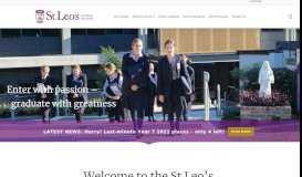 
							         St Leo's Catholic College – Diocese of Broken Bay								  
							    