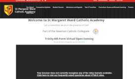 
							         St Margaret Ward Catholic Academy |								  
							    