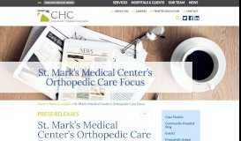 
							         St. Mark's Medical Center's Orthopedic Care Focus - Community ...								  
							    