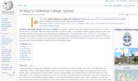 
							         St Mary's Cathedral College, Sydney - Wikipedia								  
							    