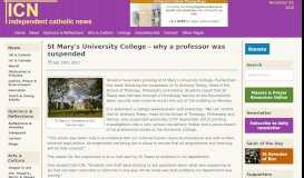 
							         St Mary's University College - why a professor was suspended | ICN								  
							    