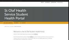 
							         St Olaf Health Service Student Health Portal – Health Services								  
							    