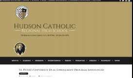 
							         St. Peter's University Dual Enrollment Program Announced – Hudson ...								  
							    