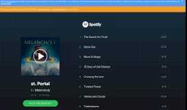 
							         st. Portal by Melancholy on Spotify								  
							    