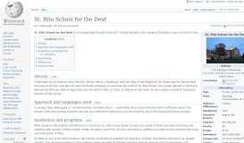 
							         St. Rita School for the Deaf - Wikipedia								  
							    