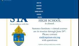 
							         St. Thomas Aquinas High School: Home								  
							    