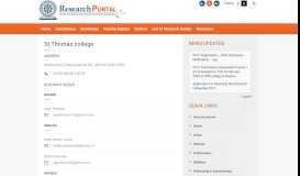 
							         St Thomas college - MG Research Portal : MG Research Portal								  
							    