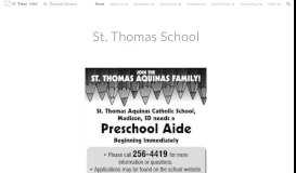 
							         St Thomas School								  
							    