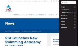 
							         STA Launches New Swimming Academy in Erewash – STA.co.uk								  
							    