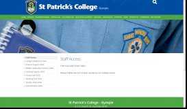
							         Staff Access - St Patrick's College Gympie								  
							    