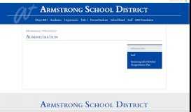 
							         Staff – Administration – Armstrong School District								  
							    
