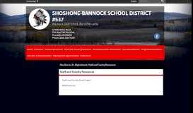 
							         Staff and Faculty Resources - Sho-Ban Jr./Sr. High School								  
							    