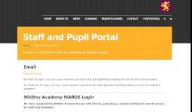 
							         Staff and Pupil Portal - Whitley Academy								  
							    