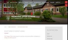 
							         Staff and Student Login - Redborne Upper School								  
							    