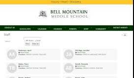 
							         Staff - Bell Mountain Middle School - Menifee Union School District								  
							    