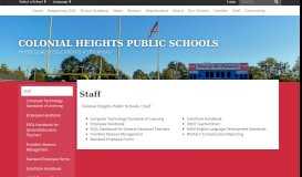 
							         Staff - Colonial Heights Public Schools								  
							    