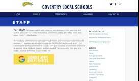 
							         Staff - Coventry Local Schools								  
							    