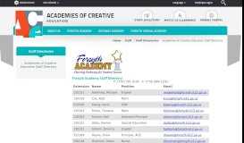 
							         Staff Directories / Academies of Creative Education Staff Directory								  
							    