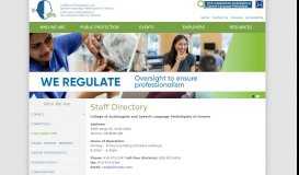 
							         Staff Directory - Caslpo - College of audiologists and speech ...								  
							    