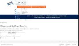 
							         Staff Directory - Clinton Community College								  
							    
