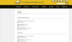 
							         Staff Directory | El Capitan Middle School								  
							    