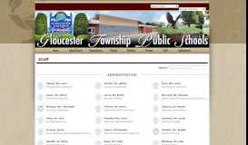 
							         Staff Directory - Gloucester Township Public Schools								  
							    
