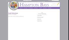 
							         Staff Directory - Hampton Bays Public Schools								  
							    