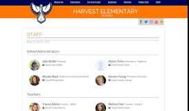 
							         Staff Directory | Harvest Elementary								  
							    