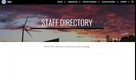 
							         Staff Directory - NRSD								  
							    