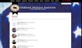 
							         Staff Directory | Oakland Military Institute College Preparatory Academy								  
							    