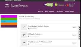 
							         Staff Directory - Ottawa-Carleton District School Board								  
							    