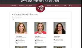 
							         Staff Directory | Owasso 6th Grade Center								  
							    