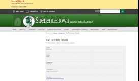 
							         Staff Directory Results | Shenendehowa Central Schools								  
							    