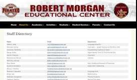 
							         Staff Directory – Robert Morgan								  
							    