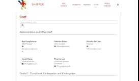 
							         Staff Directory | Shaffer								  
							    